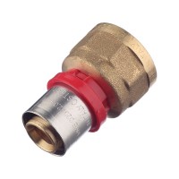 Соединитель прямой Tiemme 20(пресс) х 3/4 ВР(г)