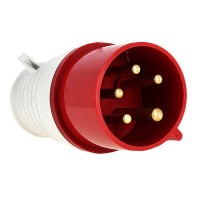 Вилка кабельная EKF PROxima прямая переносная 3Р+РЕ+N 3 фазы 16 А 380 В IP44