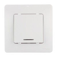 Выключатель с рамкой Schneider Electric Blanca BLNVS010111 одноклавишный скрытая установка белый с подсветкой