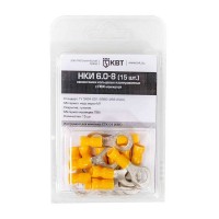 Наконечник кольцевой изолированный КВТ НКИ d8 мм 2,5-6 кв. мм (15 шт.)