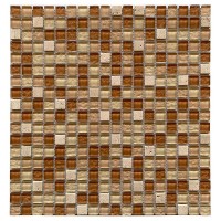Мозаика Lavelly Elements Send Mix песочный микс из стекла и камня 305х305х8 мм