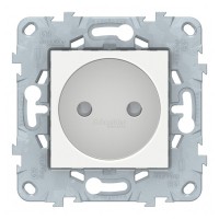 Розетка Schneider Electric Unica NEW NU503318 скрытая установка белая без заземления со шторками винтовой зажим