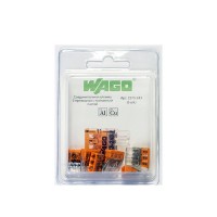 Клемма на 3 провода Wago 2273-243 0,5-2,5 кв. мм с пастой (6 шт.)