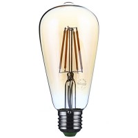 Лампа светодиодная Navigator 4 Вт E27 филаментная груша ST64 2500К теплый белый свет 176-264 В прозрачная