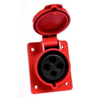 Розетка кабельная EKF PROxima прямая настенная 3Р+РЕ 16 А 380 В IP44 с крышкой