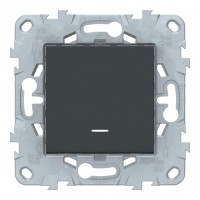 Выключатель Schneider Electric Unica NEW NU520154N одноклавишный скрытая установка антрацит с подсветкой