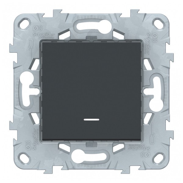 Выключатель Schneider Electric Unica NEW NU520154N одноклавишный скрытая установка антрацит с подсветкой