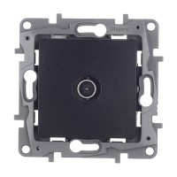 Розетка телевизионная Legrand Etika 672651 одиночная скрытая установка антрацит