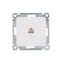 Розетка компьютерная HEGEL Master РСК-400 скрытая установка белая один модуль RJ45