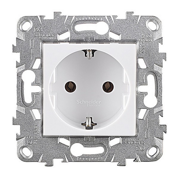 Розетка Schneider Electric Unica NEW NU505618 скрытая установка белая с заземлением
