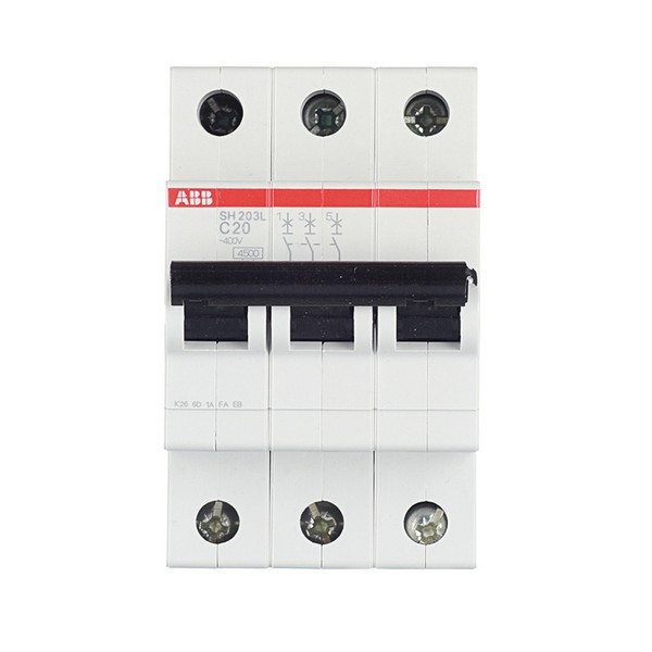 Автоматический выключатель ABB SH203L (2CDS243001R0204) 3P 20А тип C 4,5 кА 400 В на DIN-рейку