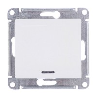 Выключатель Schneider Electric Glossa GSL000113 одноклавишный скрытая установка белый с подсветкой