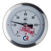 Термометр РОСМА (2409) 1/2 НР(ш) аксиальный d63 мм 120 °С шток 46х6 мм