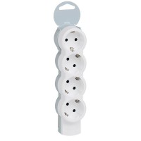 Колодка электрическая Legrand с заземлением 16 А 230 В 3,5 кВт 4 розетки IP20 белая