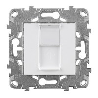 Розетка компьютерная Schneider Electric Unica NEW NU541118 скрытая установка белая один модуль RJ45 cat 5e