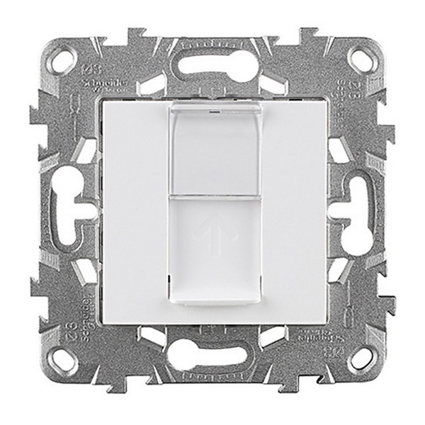 Розетка компьютерная Schneider Electric Unica NEW NU541118 скрытая установка белая один модуль RJ45 cat 5e