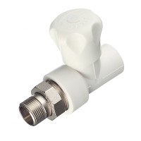 Клапан полипропиленовый VALTEC (VTp.717.V.02505) 25 мм х 3/4 НР(ш) для радиатора с американкой
