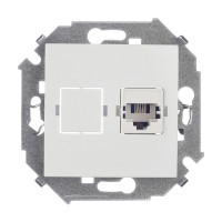 Розетка телефонная Simon 15 1591480-030 скрытая установка белая один модуль RJ11 cat 5е