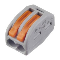 Клемма на 2 провода Wago 222-412 0,08-2,5 кв. мм с рычажком (5 шт.)
