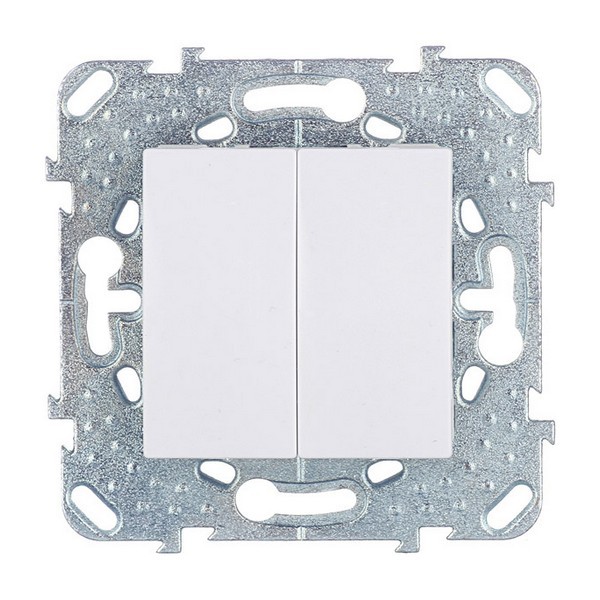 Выключатель Schneider Electric Unica MGU5.211.18ZD двухклавишный скрытая установка белый