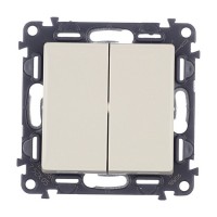 Выключатель Legrand Valena LIFE 752505 двухклавишный скрытая установка слоновая кость
