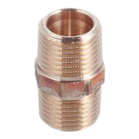 Ниппель Viega (266592) 1/2 НР(ш) х 1/2 НР(ш) двойной бронзовый