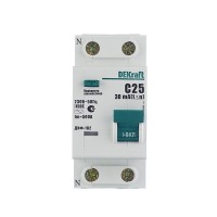 Автомат дифференциальный Dekraft ДИФ-102 (16005DEK) 25А 30 мА 1P+N тип АС 4,5 кА