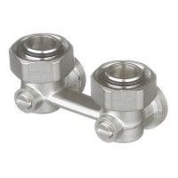 Узел нижнего подключения угловой Stout (SVH 0004 000020) 3/4 EK х 3/4 EK для радиатора для двухтрубных систем
