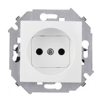 Розетка Simon 15 1591431-030 скрытая установка белая без заземления
