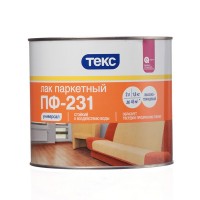 Лак алкидный паркетный Текс ПФ-231 бесцветный 1,8 кг глянцевый