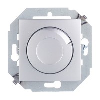 Диммер Simon 15 1591311-033 скрытая установка алюминий 40-500 Вт поворотно-нажимной