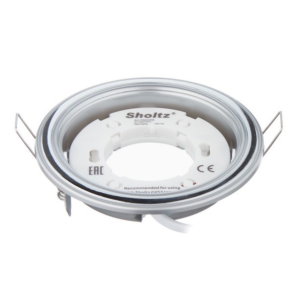 Светильник встраиваемый Sholtz GX53 d106 мм 220 В круглый IP20 серебро/хром