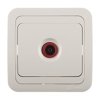 Розетка телевизионная с рамкой Makel Mimoza 25007 проходная скрытая установка бежевая
