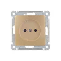 Розетка HEGEL Master РС16-401-07 скрытая установка золото без заземления