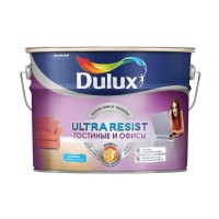 Краска водно-дисперсионная Dulux Ultra Resist гостиные и офисы моющаяся основа ВС 9 л