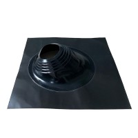 Проходка кровельная КМ 665х665 мм для дымоходов d203-280 мм черный силикон