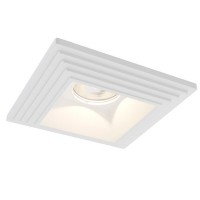 Светильник встраиваемый MAYTONI Gyps Modern (DL005-1-01-W) GU10 114х122х122 мм 35 Вт 220 В матовый квадратный IP 20 белый