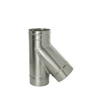 Тройник Дымок 45° х d120 мм без изоляции AISI 439