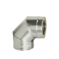 Отвод Дымок 90° х 150х230 мм с изоляцией AISI 439