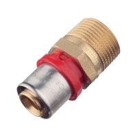Соединитель прямой Tiemme 20(пресс) х 3/4 НР(ш)