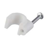 Скобы для крепления кабеля круглые Rexant 07-4006 6 мм полиэтилен белые (50 шт.)