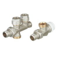 Узел регулирующий угловой VALTEC (VT.225K.N.E04100) 1/2 НР(ш) х 3/4 EK для радиатора с боковым подключением для двухтрубных систем