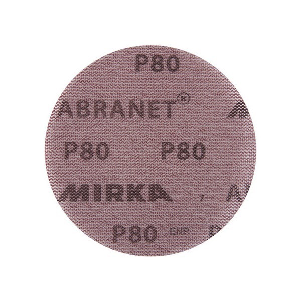 Диск шлифовальный Mirka Abranet d150 мм P80 на липучку сетчатая основа (5 шт.)