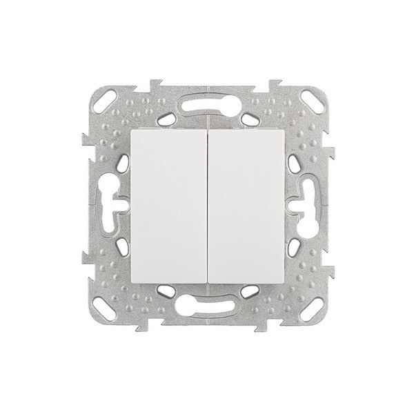 Переключатель Schneider Electric Unica MGU5.213.18ZD двухклавишный на 2 направления скрытая установка белый