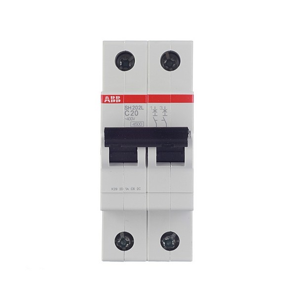 Автоматический выключатель ABB SH202L (2CDS242001R0204) 2P 20А тип C 4,5 кА 400 В на DIN-рейку