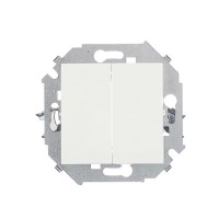 Выключатель Simon 15 1591398-030 двухклавишный скрытая установка белый