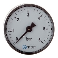 Манометр Stout (SIM-0009-500608) 1/4 НР(ш) аксиальный 6 бар d50 мм