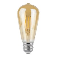 Лампа светодиодная Gauss Filament 6 Вт E27 филаментная луковица ST64 2400К теплый белый свет 150-265 В прозрачная (10 шт.)