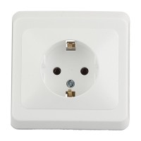 Розетка с рамкой Schneider Electric Этюд PC16-003B скрытая установка белая с заземлением