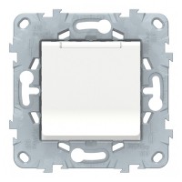 Розетка Schneider Electric Unica NEW NU503718TA скрытая установка белая с заземлением со шторками с крышкой